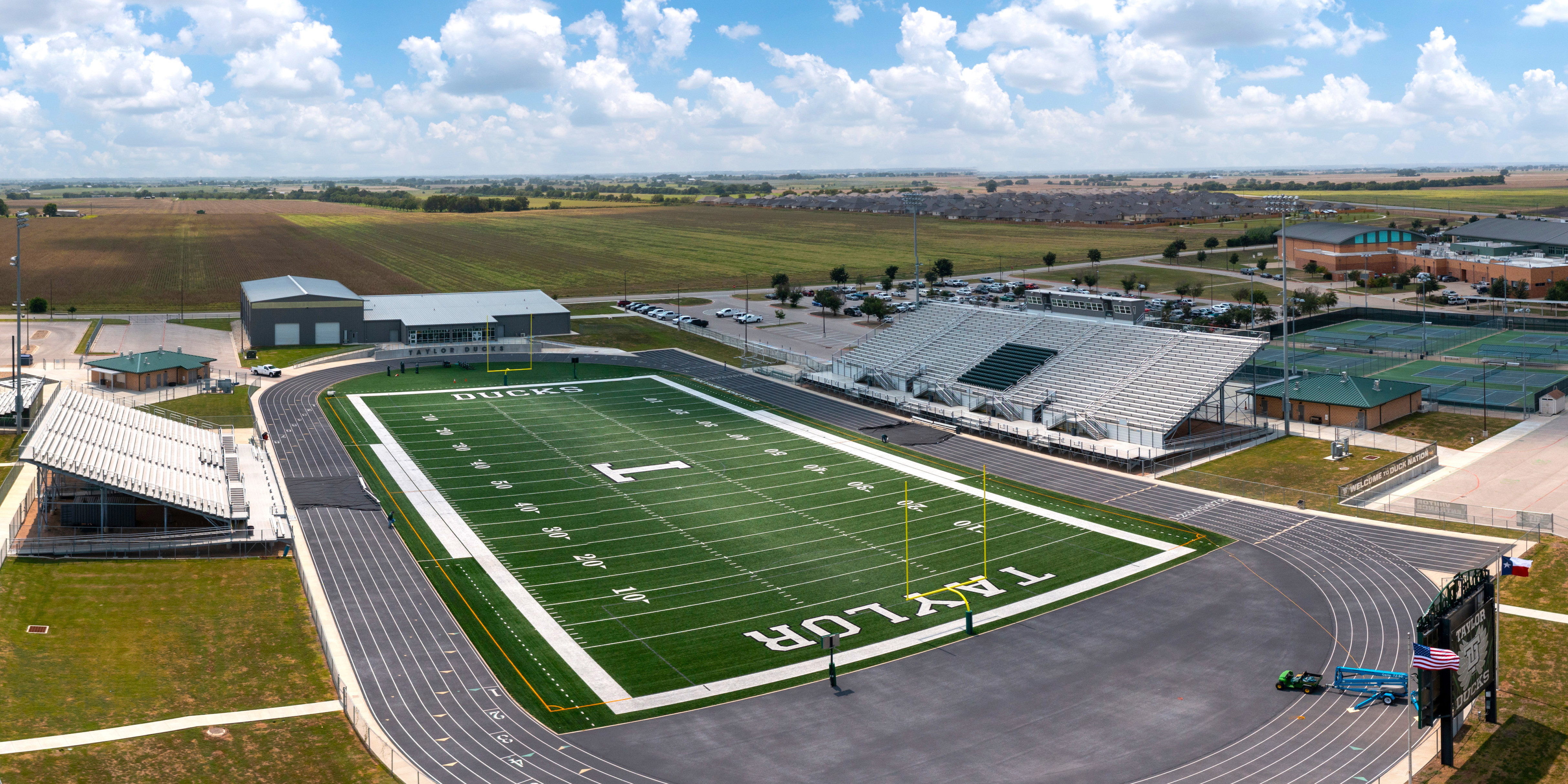 Aerial view of the Taylor Stadium field